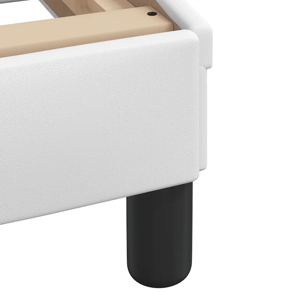 Letto singolo | Letto per adulti | Giroletto Dover Bianco 90x190 cm in Similpelle - Image 7