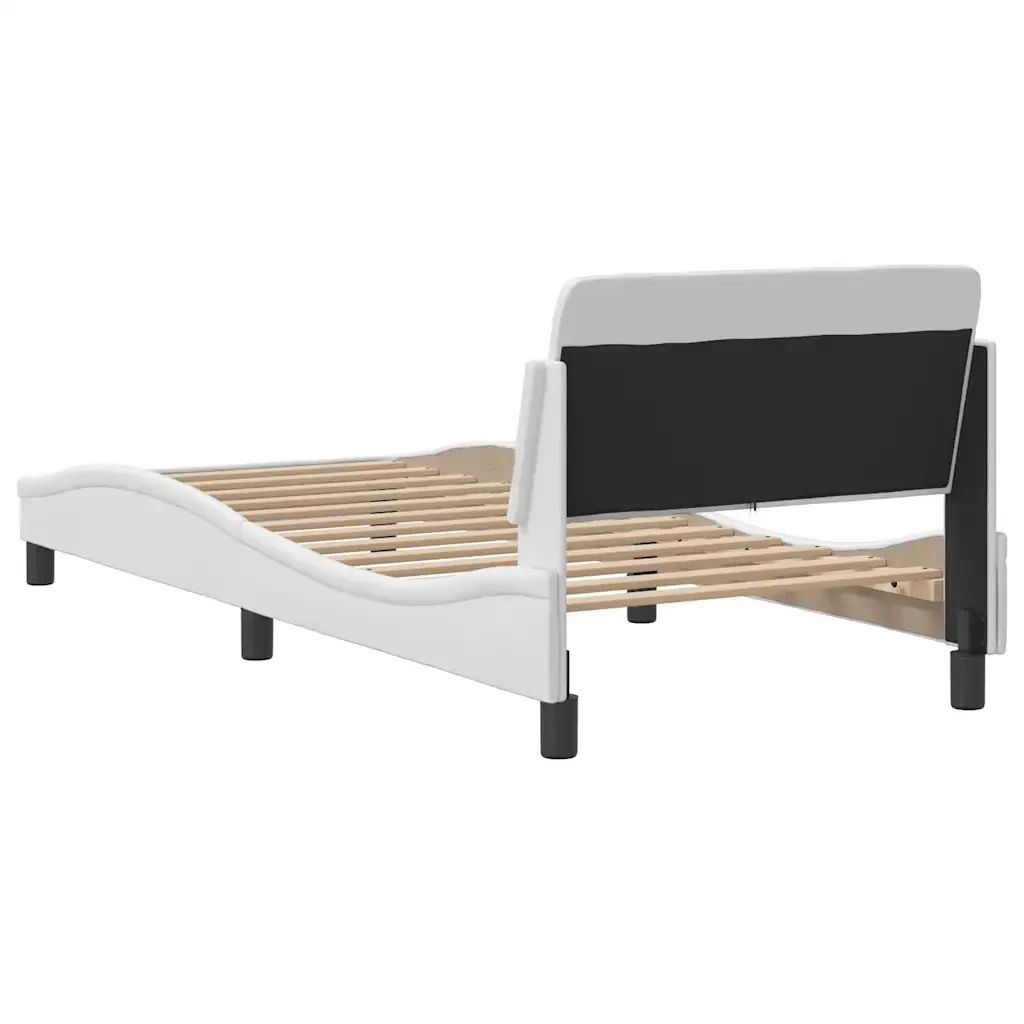 Letto singolo | Letto per adulti | Giroletto Dover Bianco 90x200 cm in Similpelle - Image 6