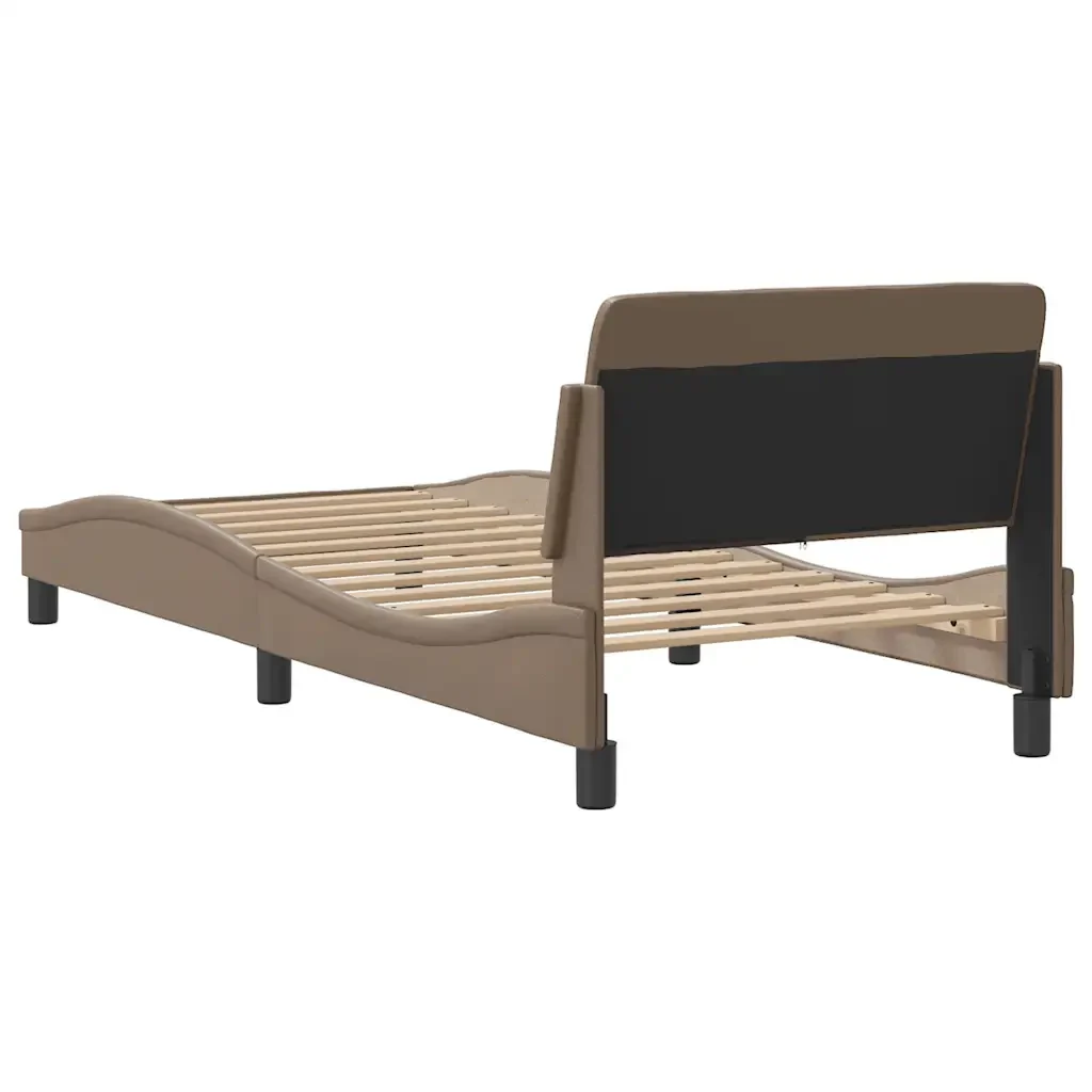 Letto singolo | Letto per adulti | Giroletto Dover Cappuccino 90x200 cm in Similpelle - Image 6