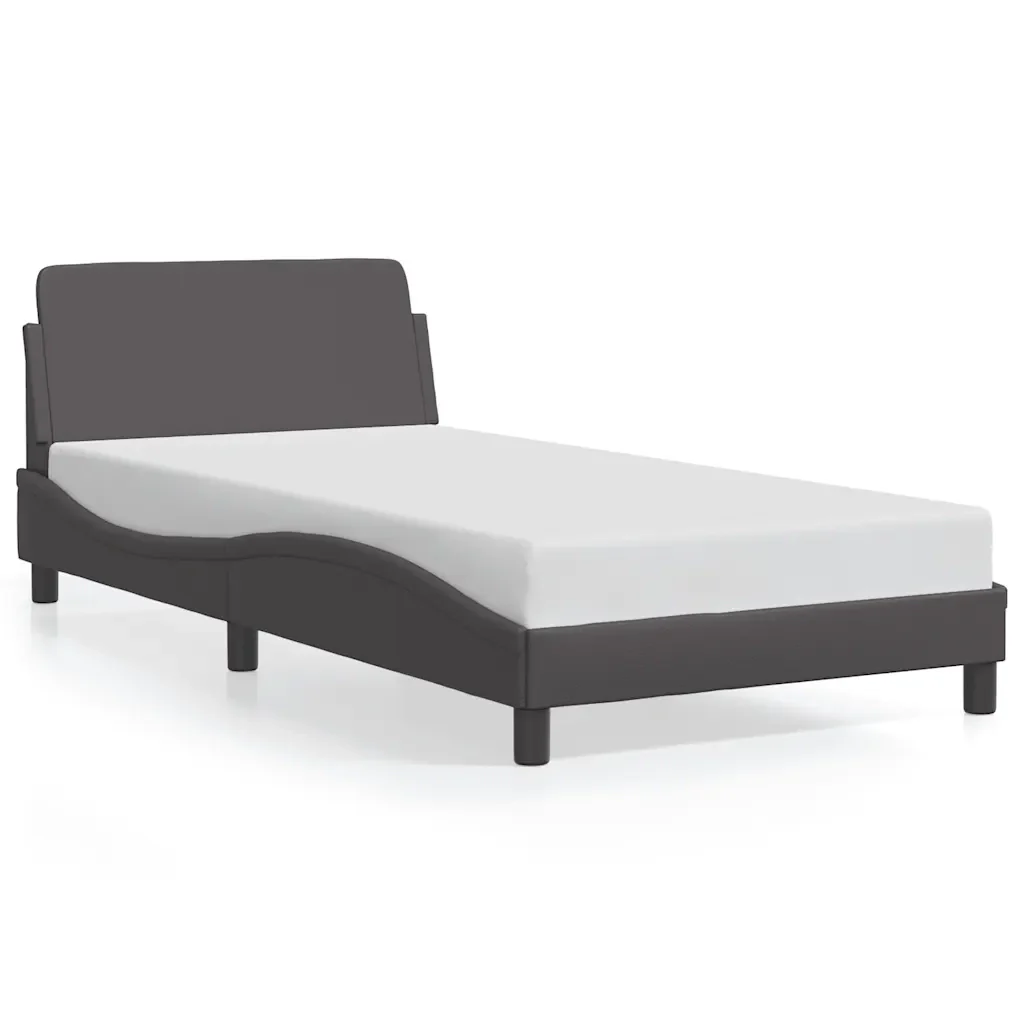 Letto singolo | Letto per adulti | Giroletto Dover Crema 100x200 cm in Similpelle