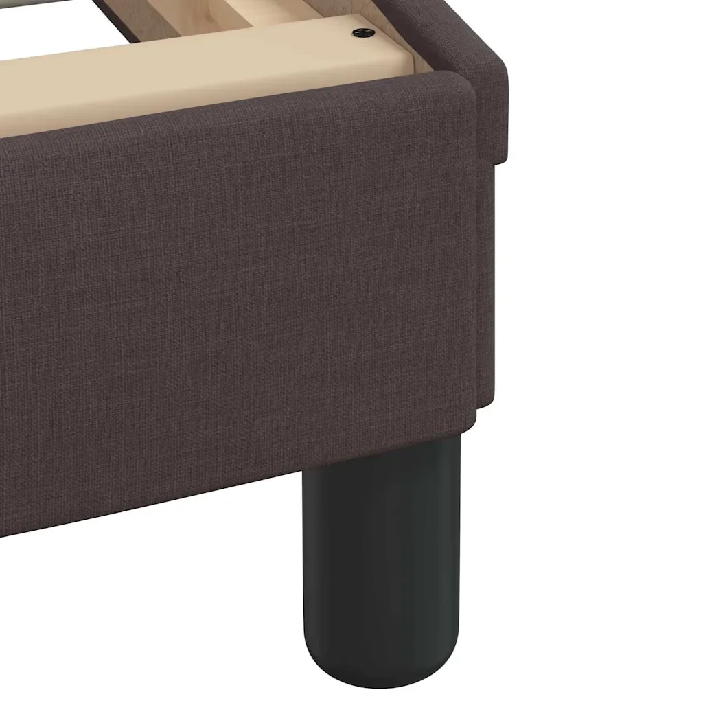 Letto singolo | Letto per adulti | Giroletto Dover Marrone Scuro 100x200 cm Tessuto - Image 7