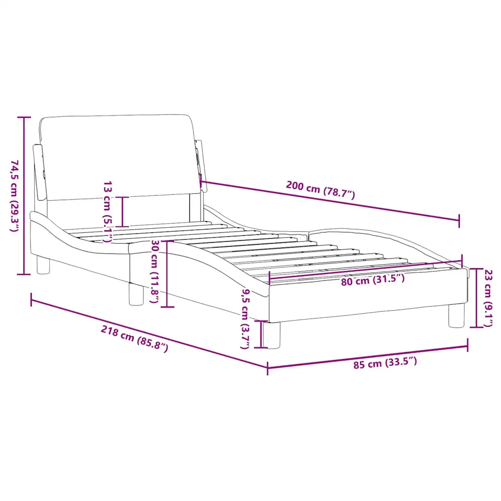 Letto singolo | Letto per adulti | Giroletto Dover Verde Scuro 80x200 cm in Velluto - Image 9