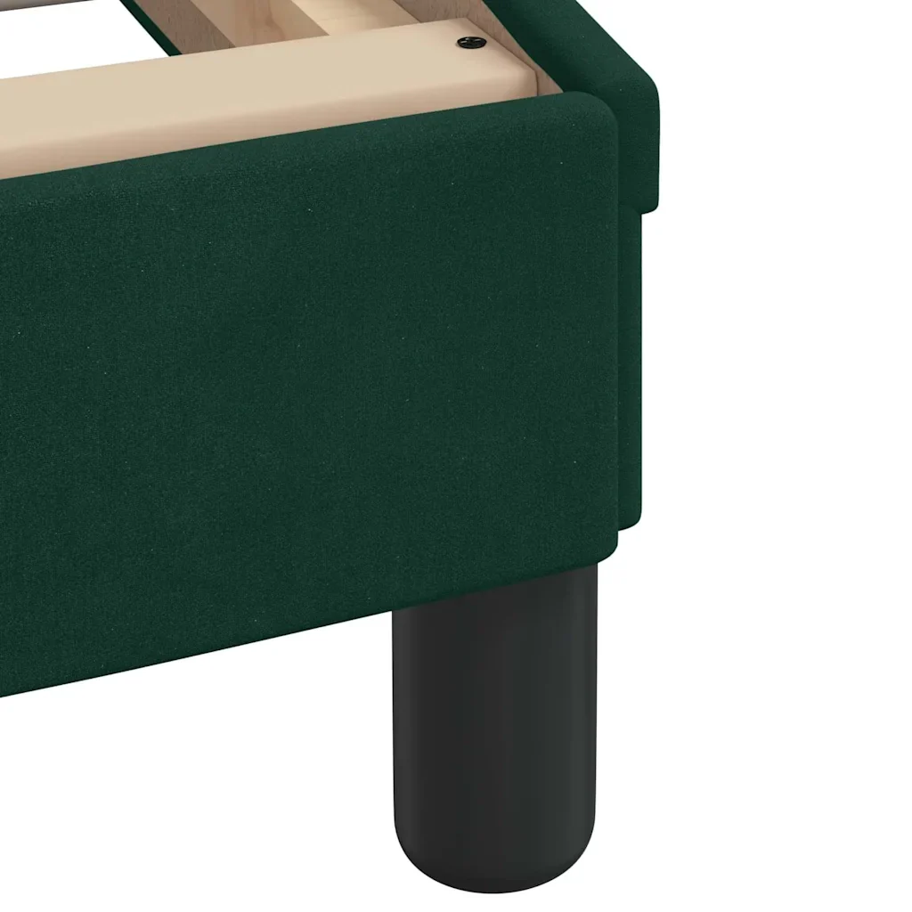 Letto singolo | Letto per adulti | Giroletto Dover Verde Scuro 90x200 cm in Velluto - Image 7