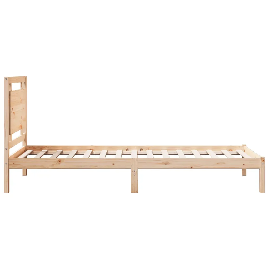 Letto singolo | Letto per adulti | Giroletto Extra Lungo senza Materasso 100x220 cm Legno Massello - Image 5