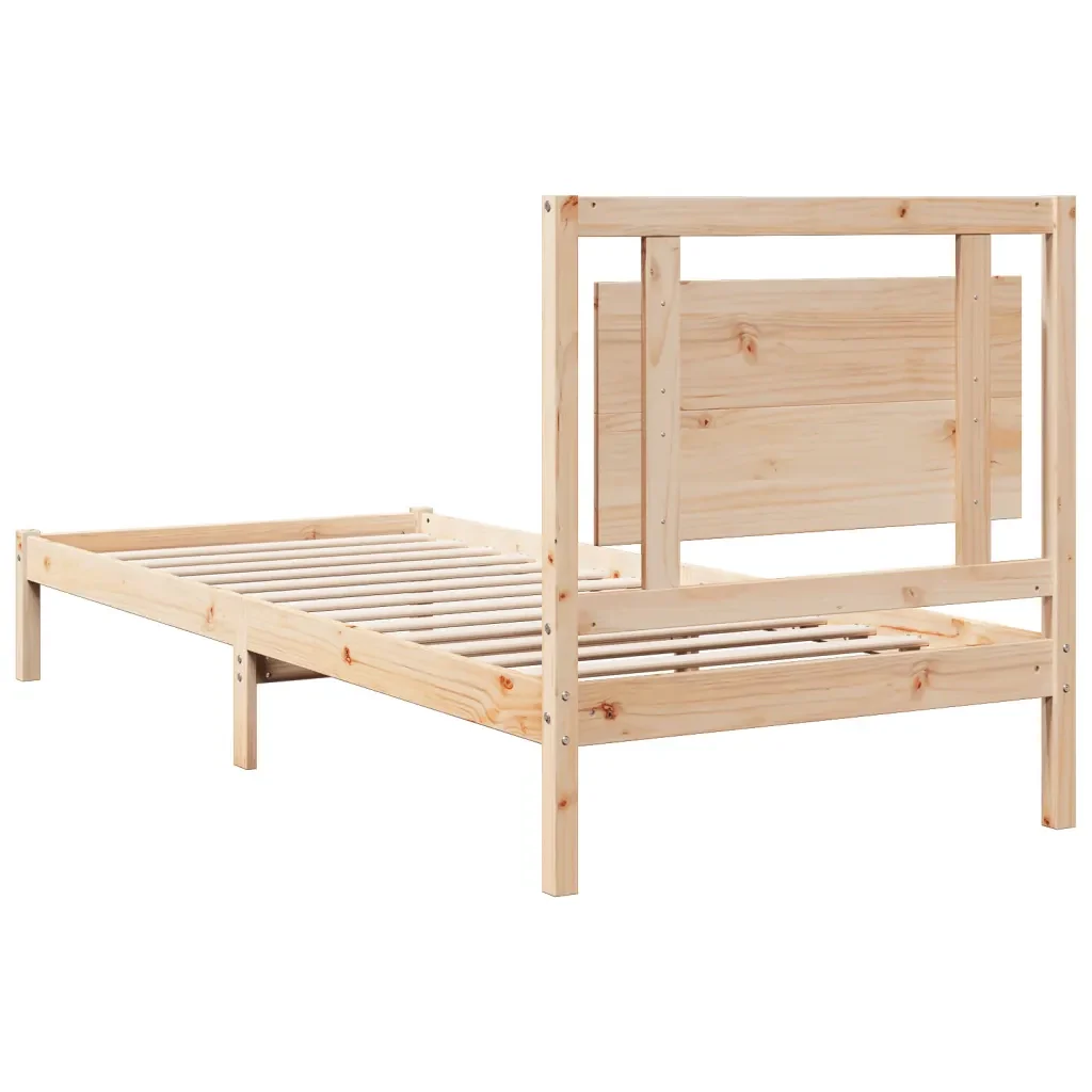 Letto singolo | Letto per adulti | Giroletto Extra Lungo senza Materasso 100x220 cm Legno Massello - Image 6