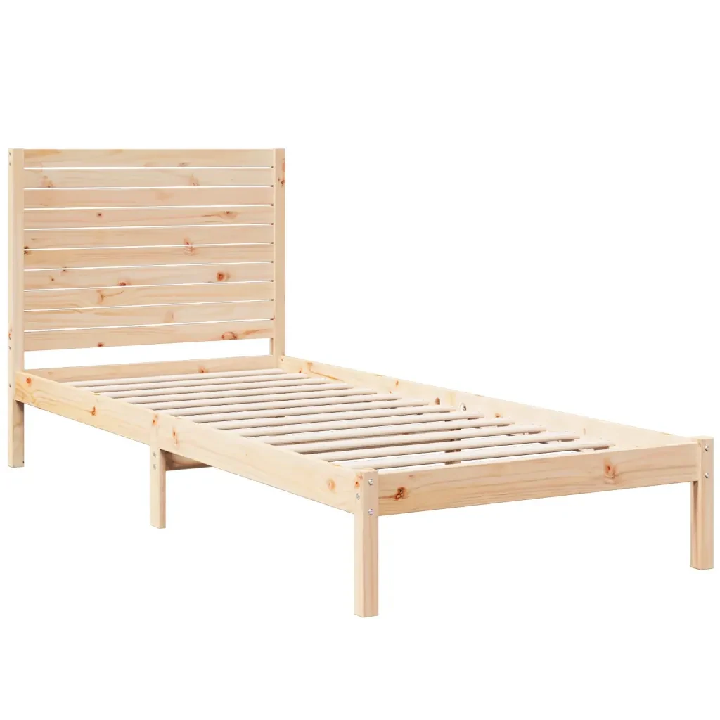 Letto singolo | Letto per adulti | Giroletto Extra Lungo senza Materasso 90x210 cm Legno Massello - Image 3