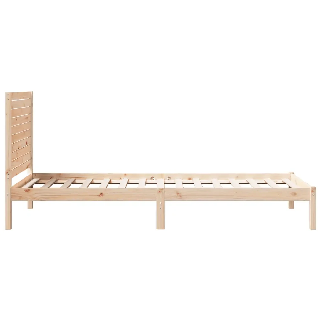 Letto singolo | Letto per adulti | Giroletto Extra Lungo senza Materasso 90x220 cm Legno Massello - Image 5