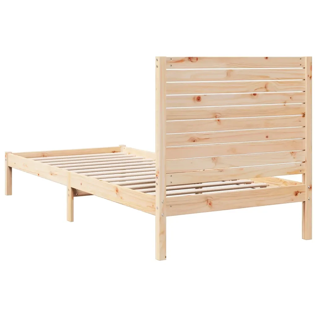 Letto singolo | Letto per adulti | Giroletto Extra Lungo senza Materasso 90x220 cm Legno Massello - Image 6