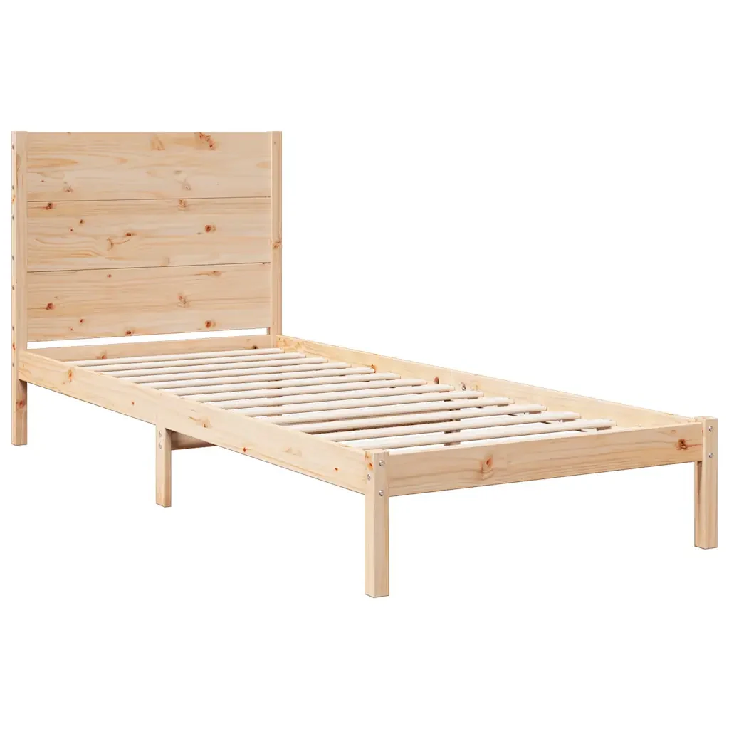 Letto singolo | Letto per adulti | Giroletto Extra Lungo senza Materasso 90x220 cm Legno Massello - Image 3