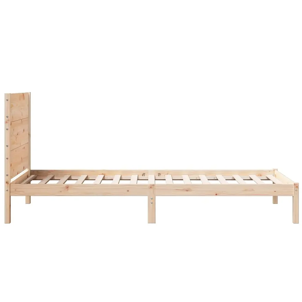 Letto singolo | Letto per adulti | Giroletto Extra Lungo senza Materasso 90x220 cm Legno Massello - Image 5