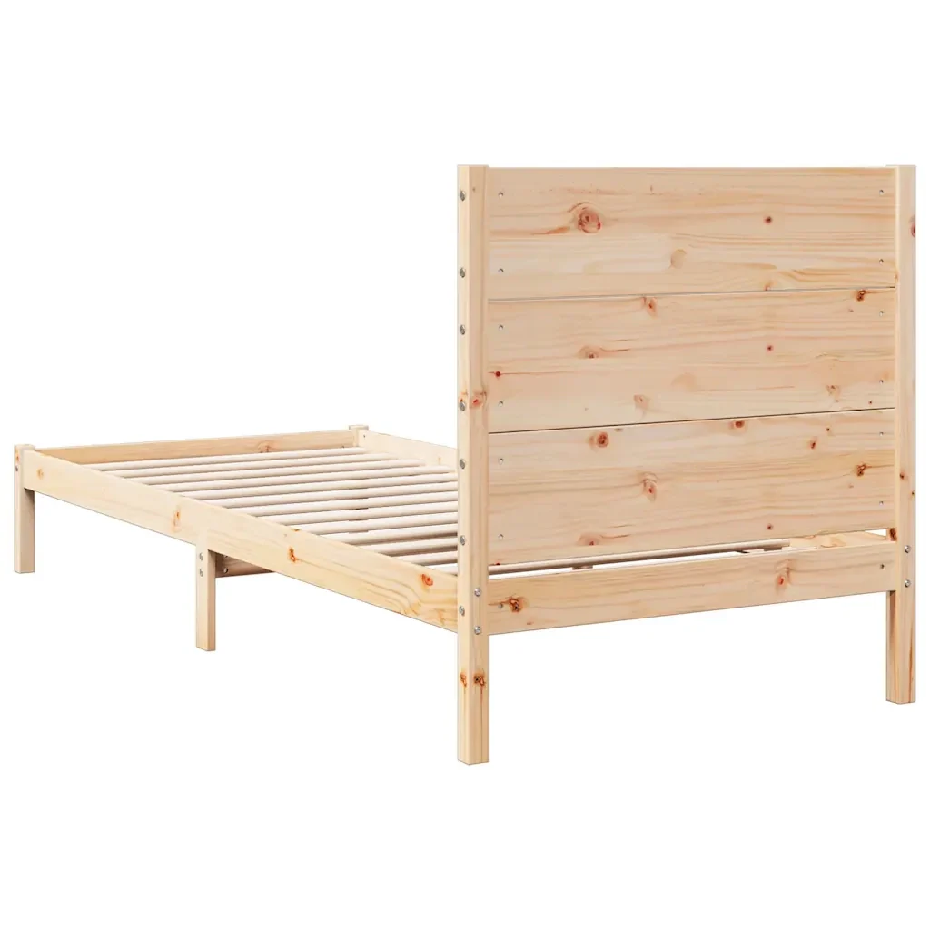 Letto singolo | Letto per adulti | Giroletto Extra Lungo senza Materasso 90x220 cm Legno Massello - Image 6