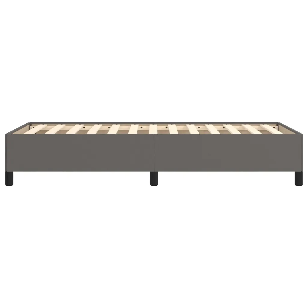 Letto singolo | Letto per adulti | Giroletto Grigio 100x200 cm in Similpelle - Image 6