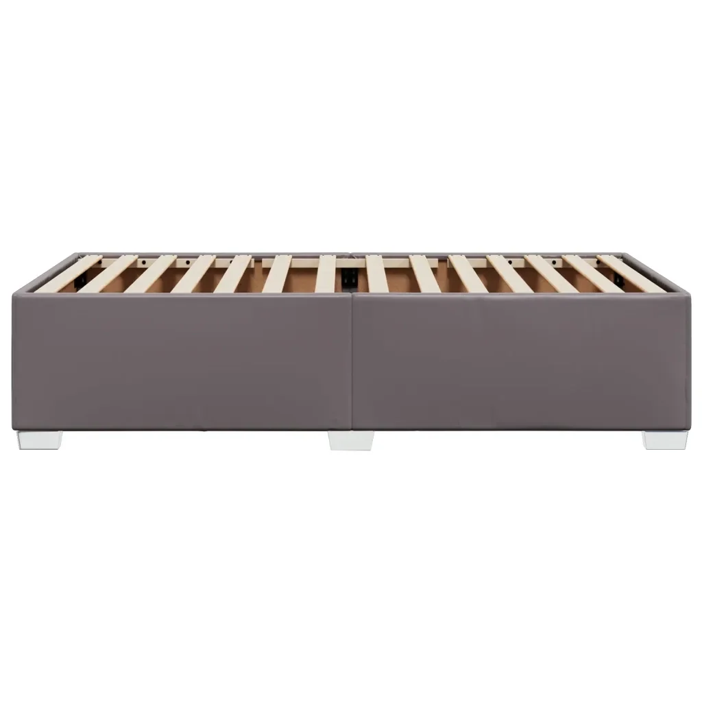 Letto singolo | Letto per adulti | Giroletto Grigio 100x200 cm in Similpelle - Image 5