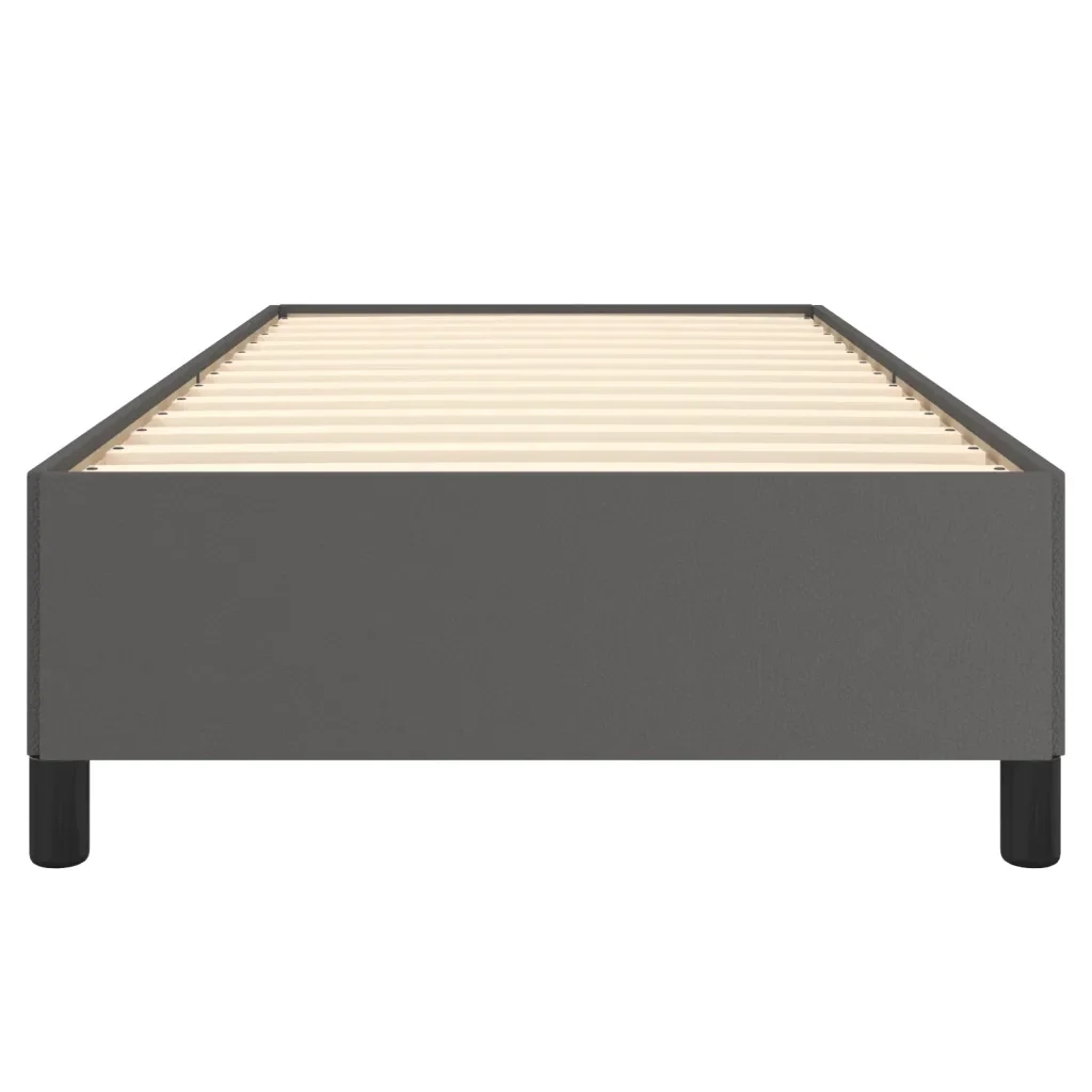 Letto singolo | Letto per adulti | Giroletto Grigio 80x200 cm in Similpelle - Image 5