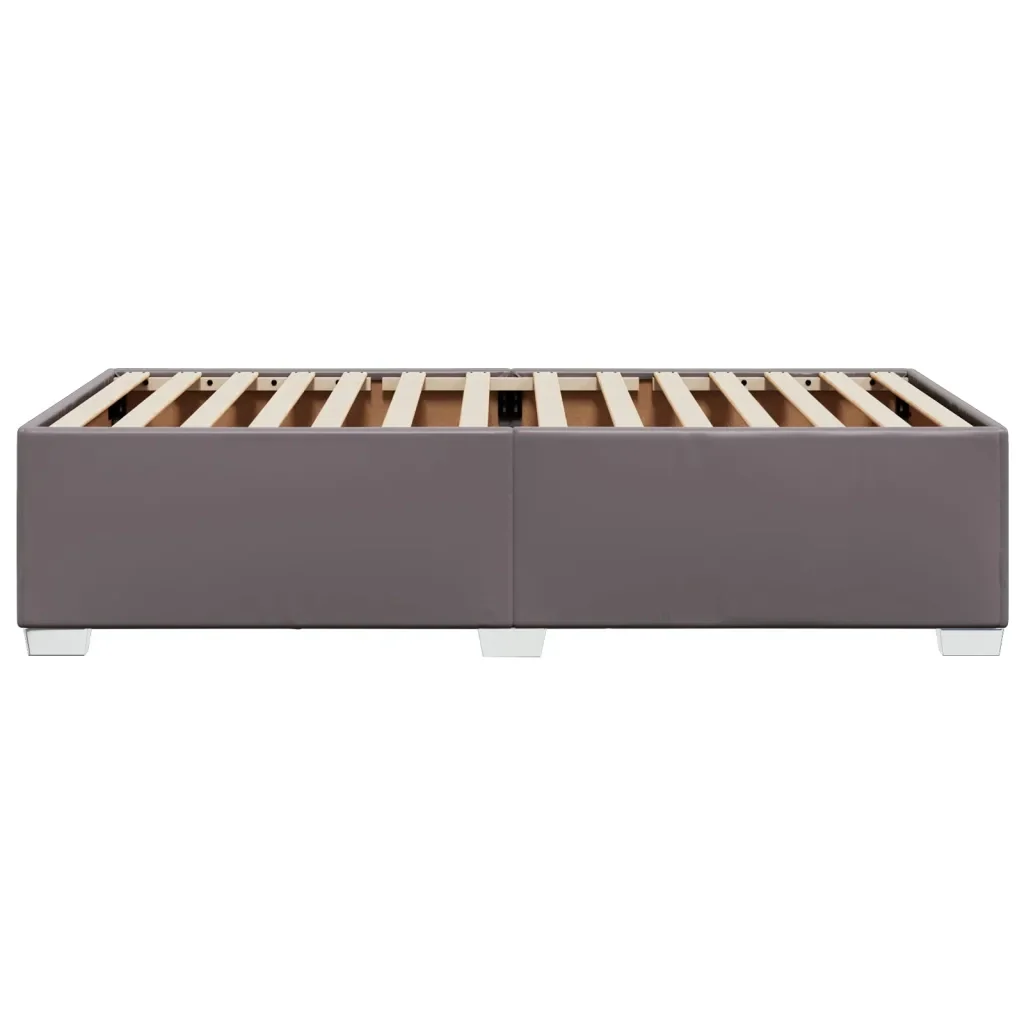 Letto singolo | Letto per adulti | Giroletto Grigio 80x200 cm in Similpelle - Image 5
