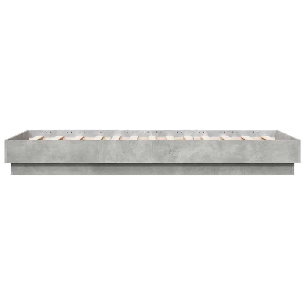 Letto singolo | Letto per adulti | Giroletto Grigio Cemento 75x190 cm in Legno Multistrato - Image 5