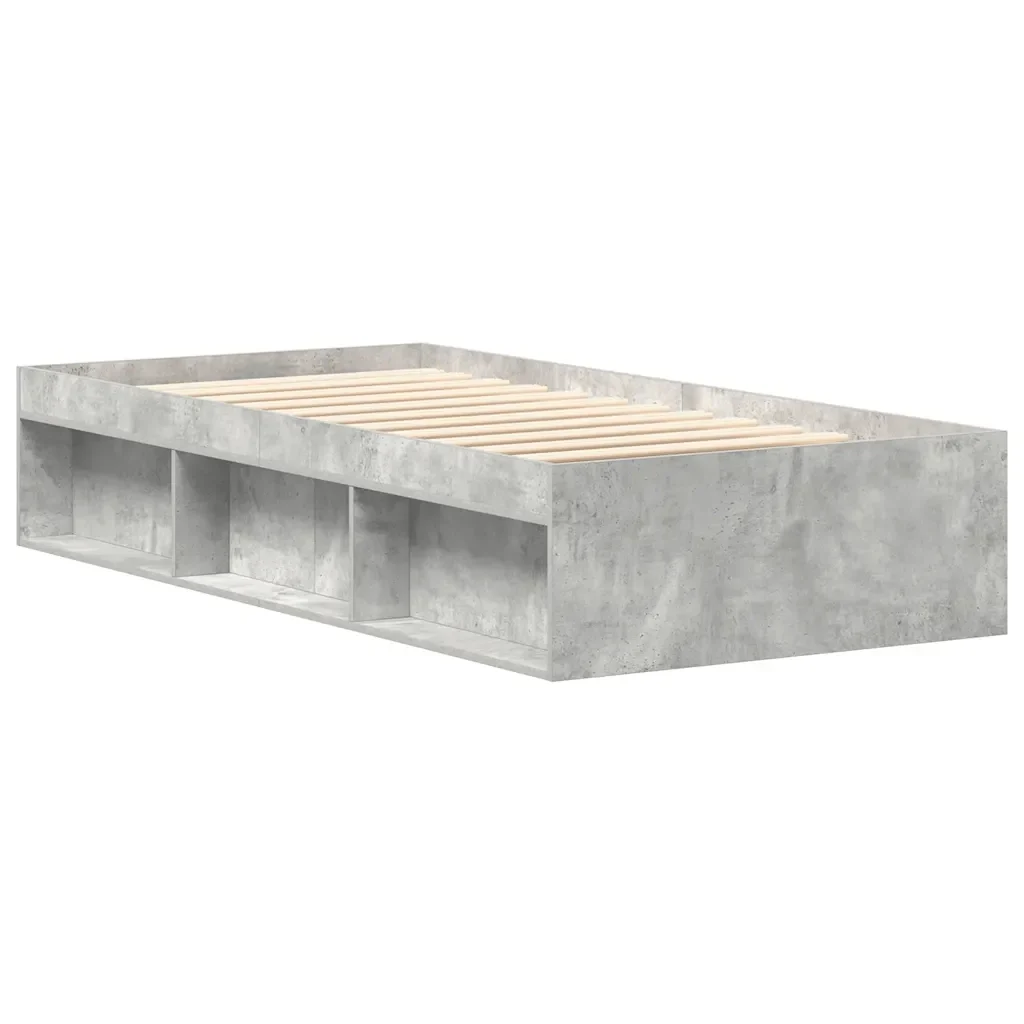 Letto singolo | Letto per adulti | Giroletto Grigio Cemento 75x190 cm Small Single - Image 3