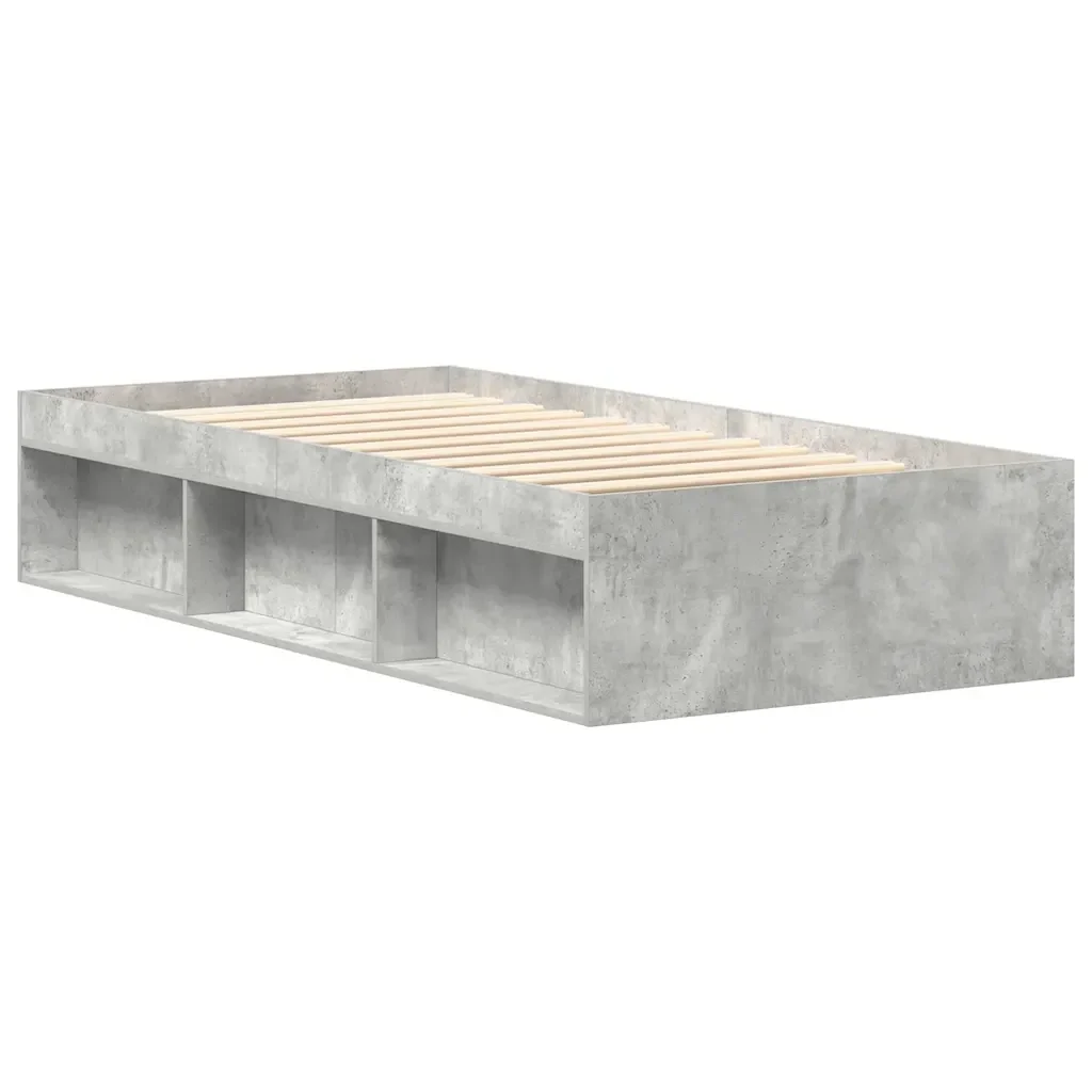 Letto singolo | Letto per adulti | Giroletto Grigio Cemento 90x190 cm - Image 4