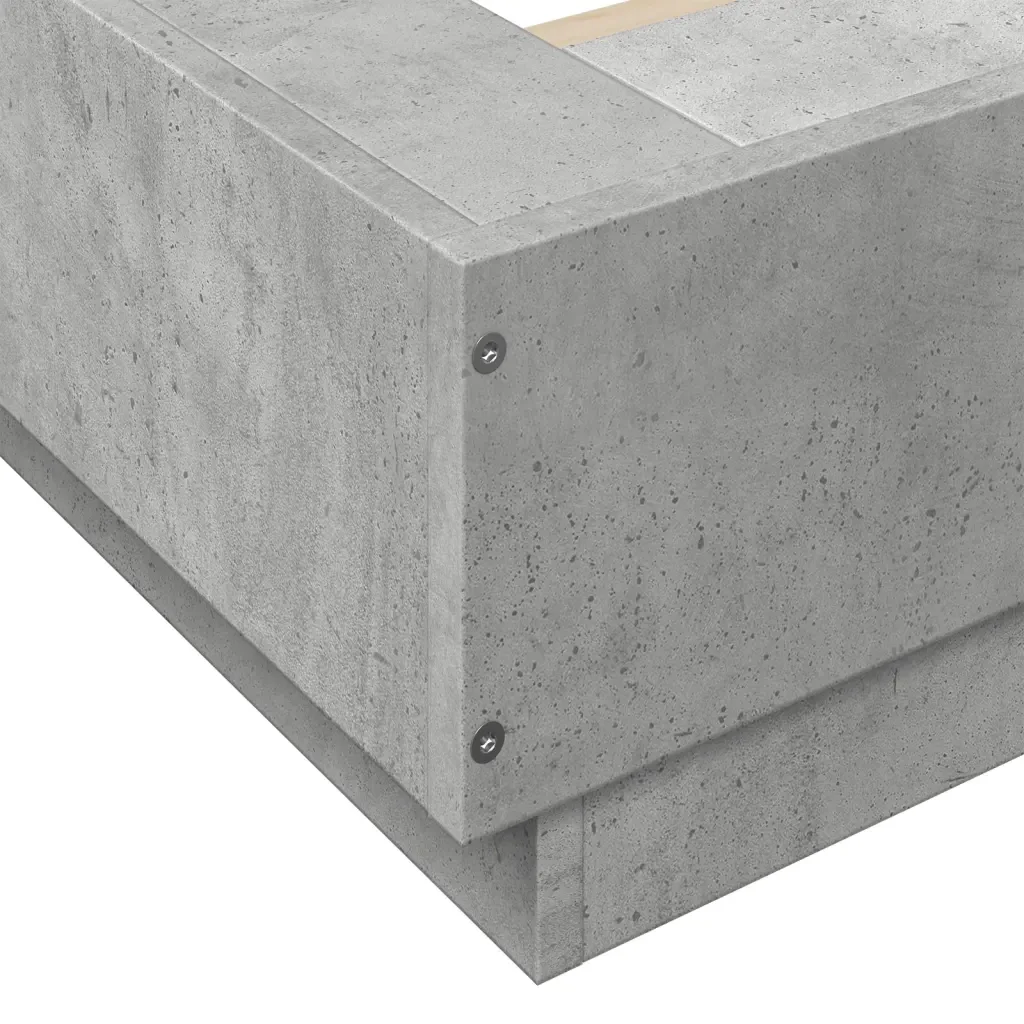 Letto singolo | Letto per adulti | Giroletto Grigio Cemento 90x190 cm in Legno Multistrato - Image 7