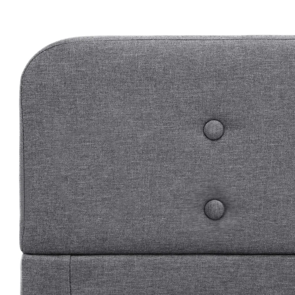 Letto singolo | Letto per adulti | Giroletto Grigio Chiaro in Tessuto 100x200 cm - Image 6