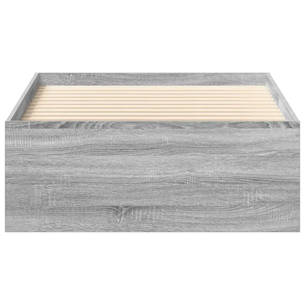 Letto singolo | Letto per adulti | Giroletto Grigio Sonoma 100x200 cm - Image 5