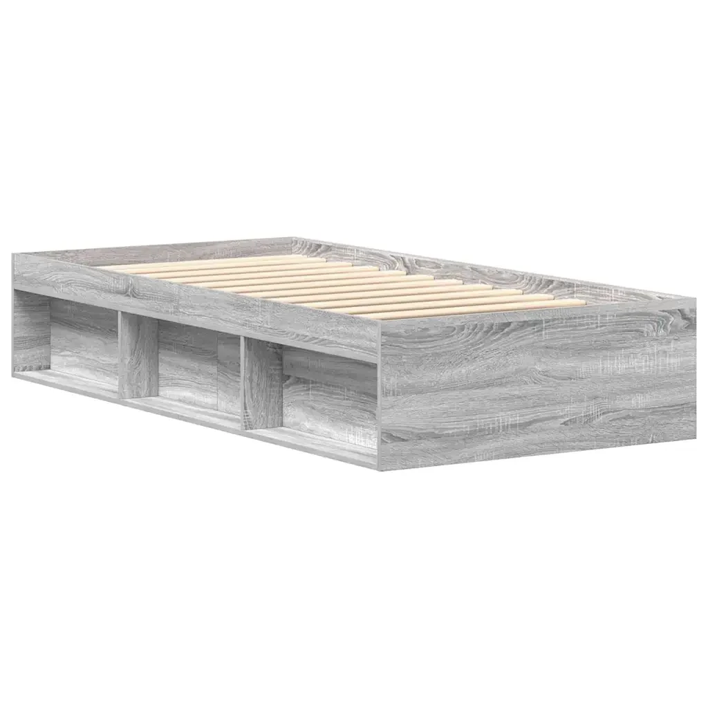 Letto singolo | Letto per adulti | Giroletto Grigio Sonoma 100x200 cm - Image 7