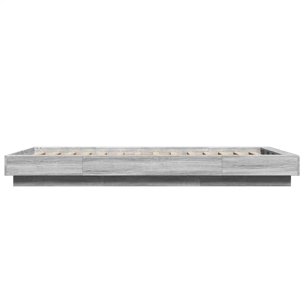 Letto singolo | Letto per adulti | Giroletto Grigio Sonoma 100x200 cm in Legno Multistrato - Image 5