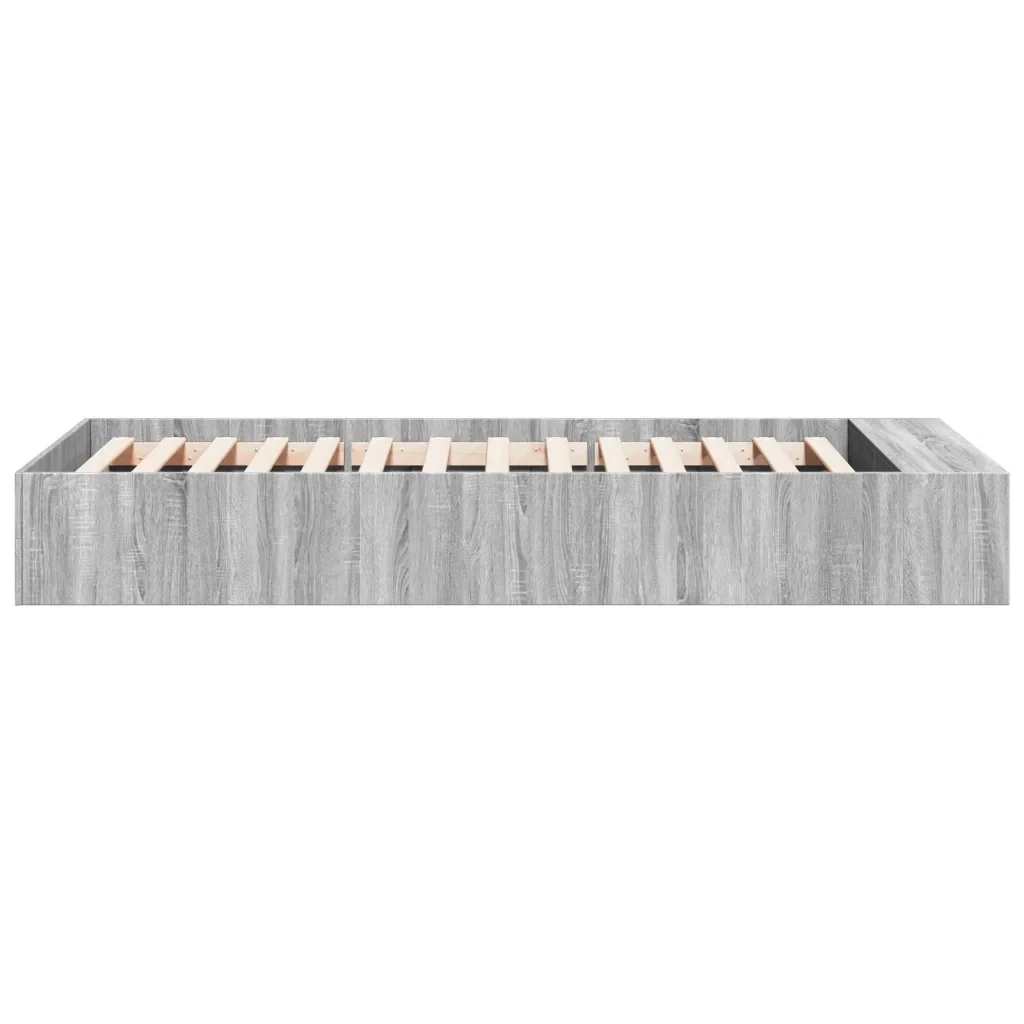 Letto singolo | Letto per adulti | Giroletto Grigio Sonoma 100x200 cm in Legno Multistrato - Image 5