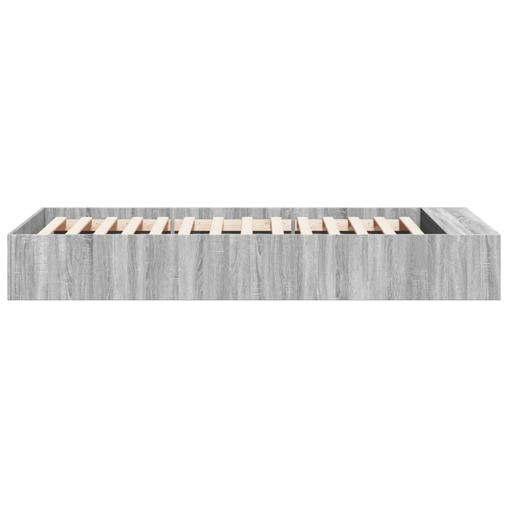 Letto singolo | Letto per adulti | Giroletto Grigio Sonoma 75x190 cm in Legno Multistrato - Image 5