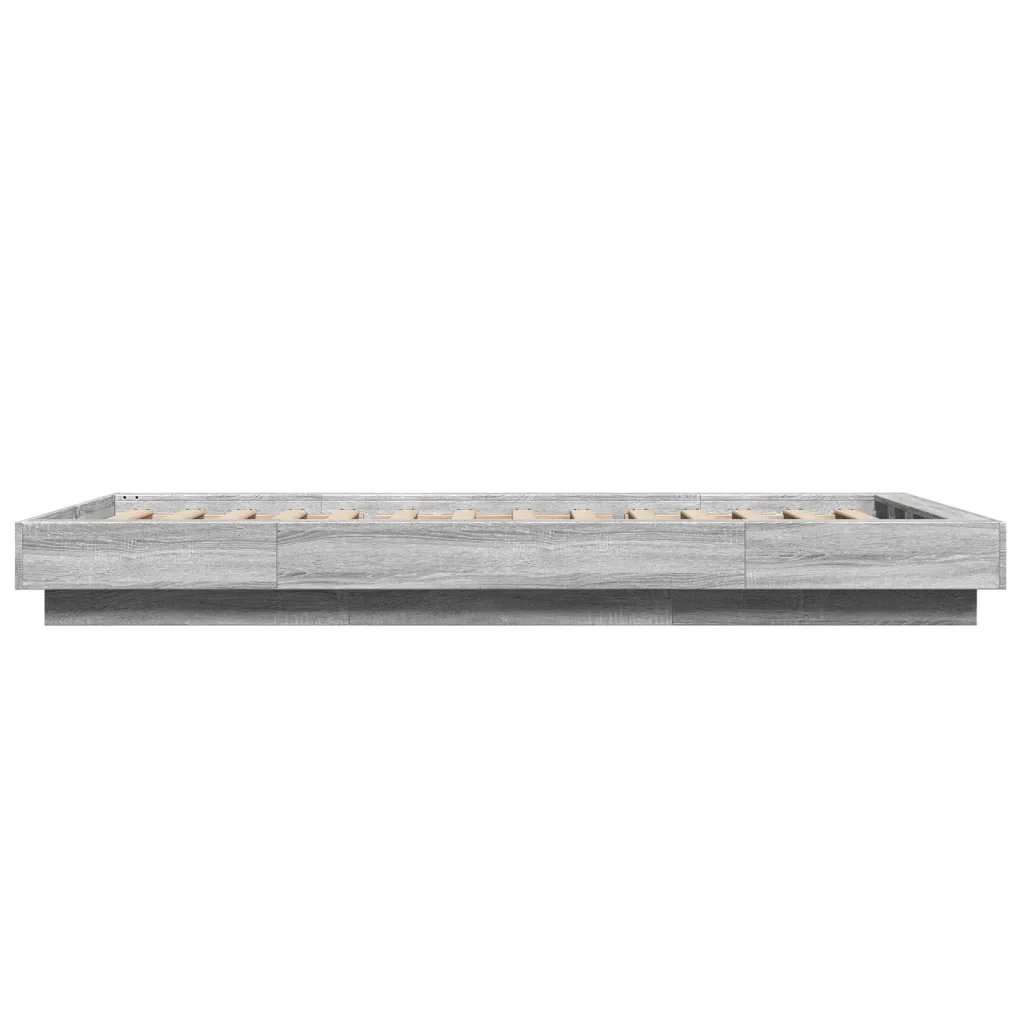 Letto singolo | Letto per adulti | Giroletto Grigio Sonoma 75x190 cm in Legno Multistrato - Image 5