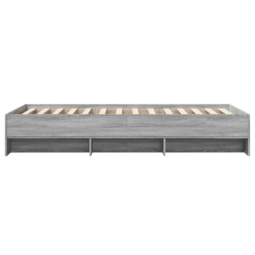 Letto singolo | Letto per adulti | Giroletto Grigio Sonoma 75x190 cm in Legno Multistrato - Image 6