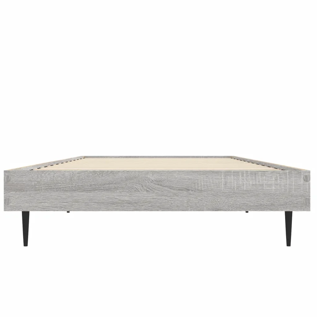 Letto singolo | Letto per adulti | Giroletto Grigio Sonoma 75x190 cm in Legno Multistrato - Image 6