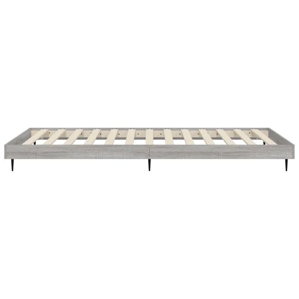 Letto singolo | Letto per adulti | Giroletto Grigio Sonoma 75x190 cm in Legno Multistrato - Image 7