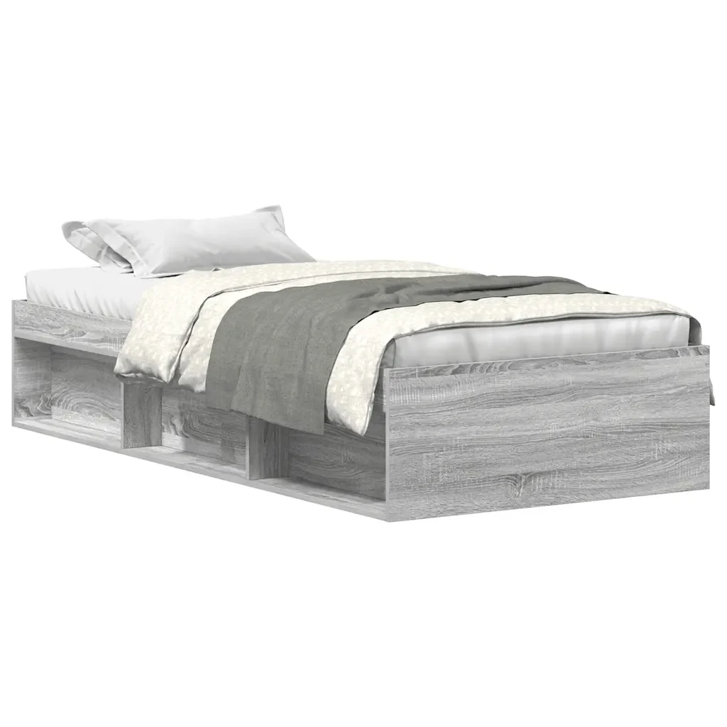 Letto singolo | Letto per adulti | Giroletto Grigio Sonoma 75x190 cm Small Single