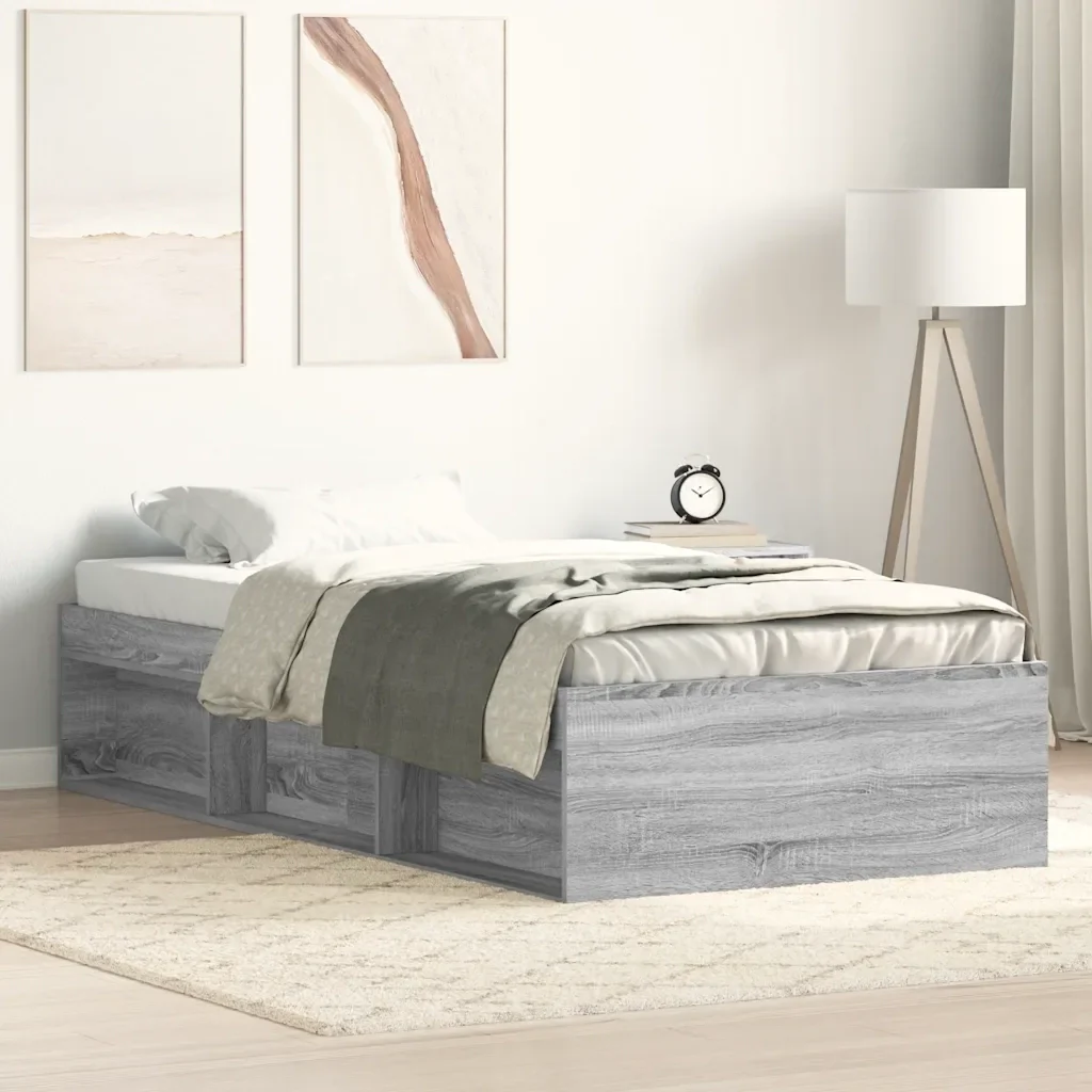 Letto singolo | Letto per adulti | Giroletto Grigio Sonoma 75x190 cm Small Single - Image 2
