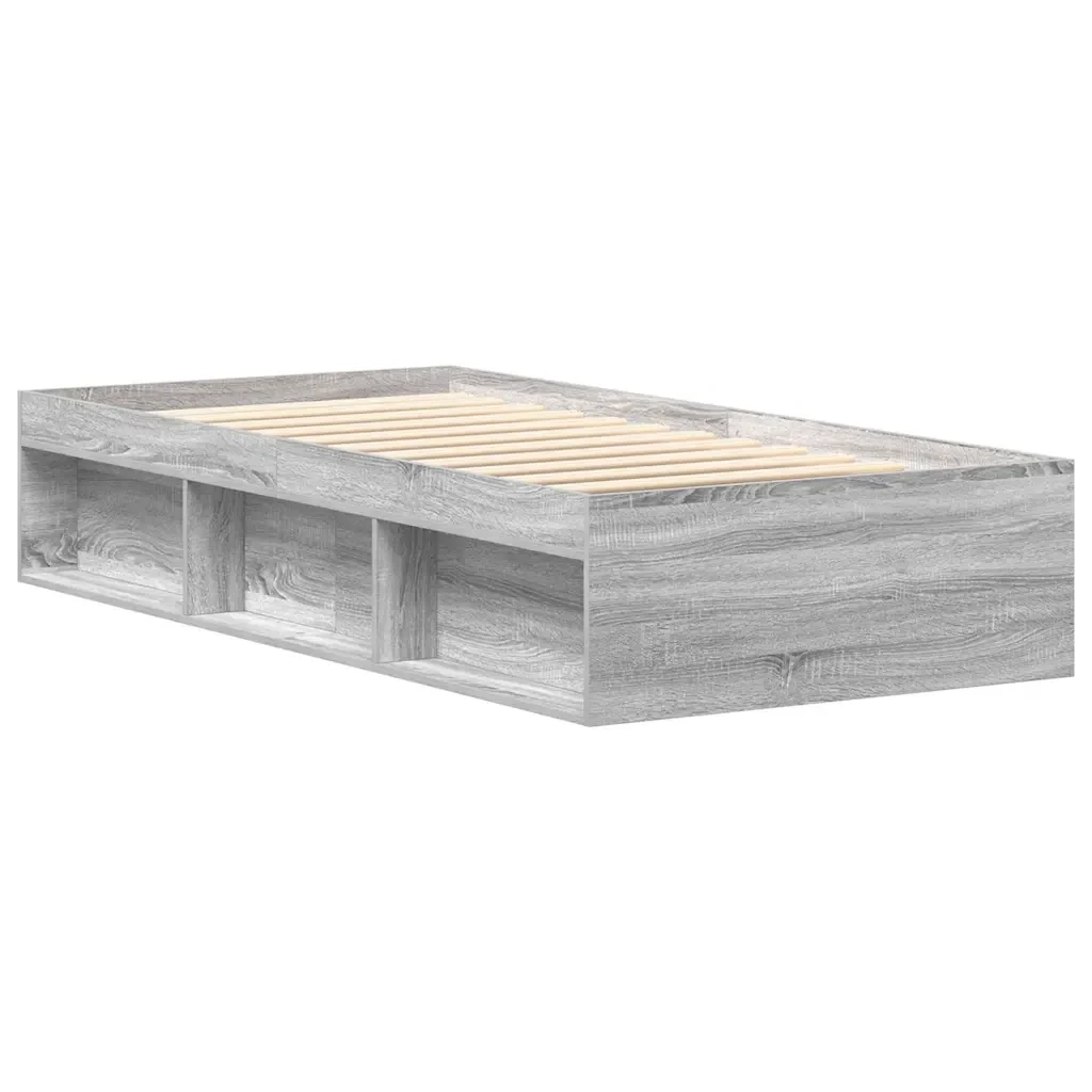 Letto singolo | Letto per adulti | Giroletto Grigio Sonoma 75x190 cm Small Single - Image 4