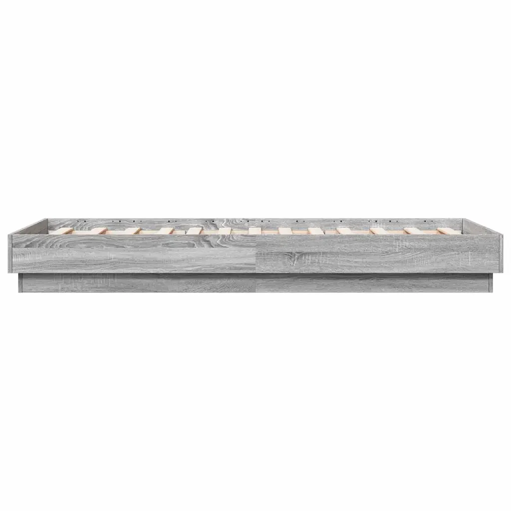 Letto singolo | Letto per adulti | Giroletto Grigio Sonoma 90x190 cm in Legno Multistrato - Image 5