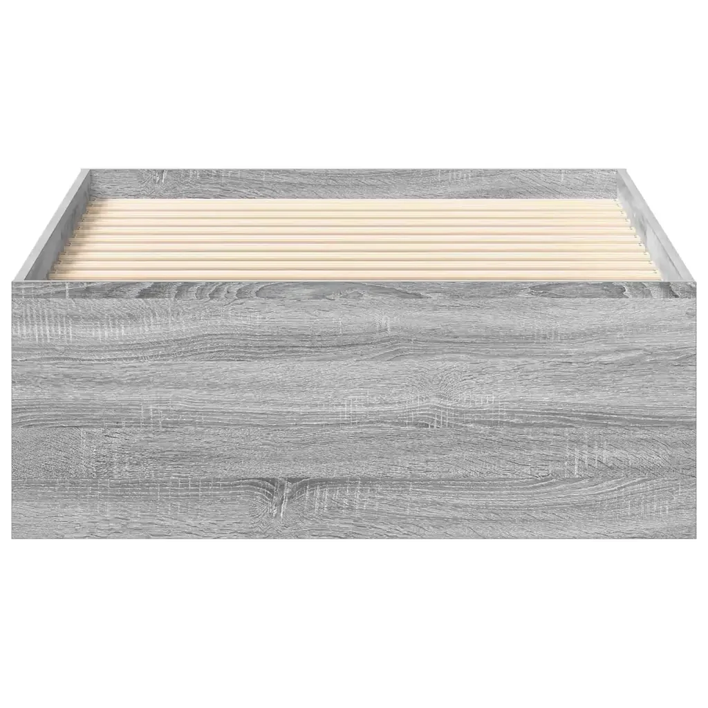 Letto singolo | Letto per adulti | Giroletto Grigio Sonoma 90x200 cm - Image 5