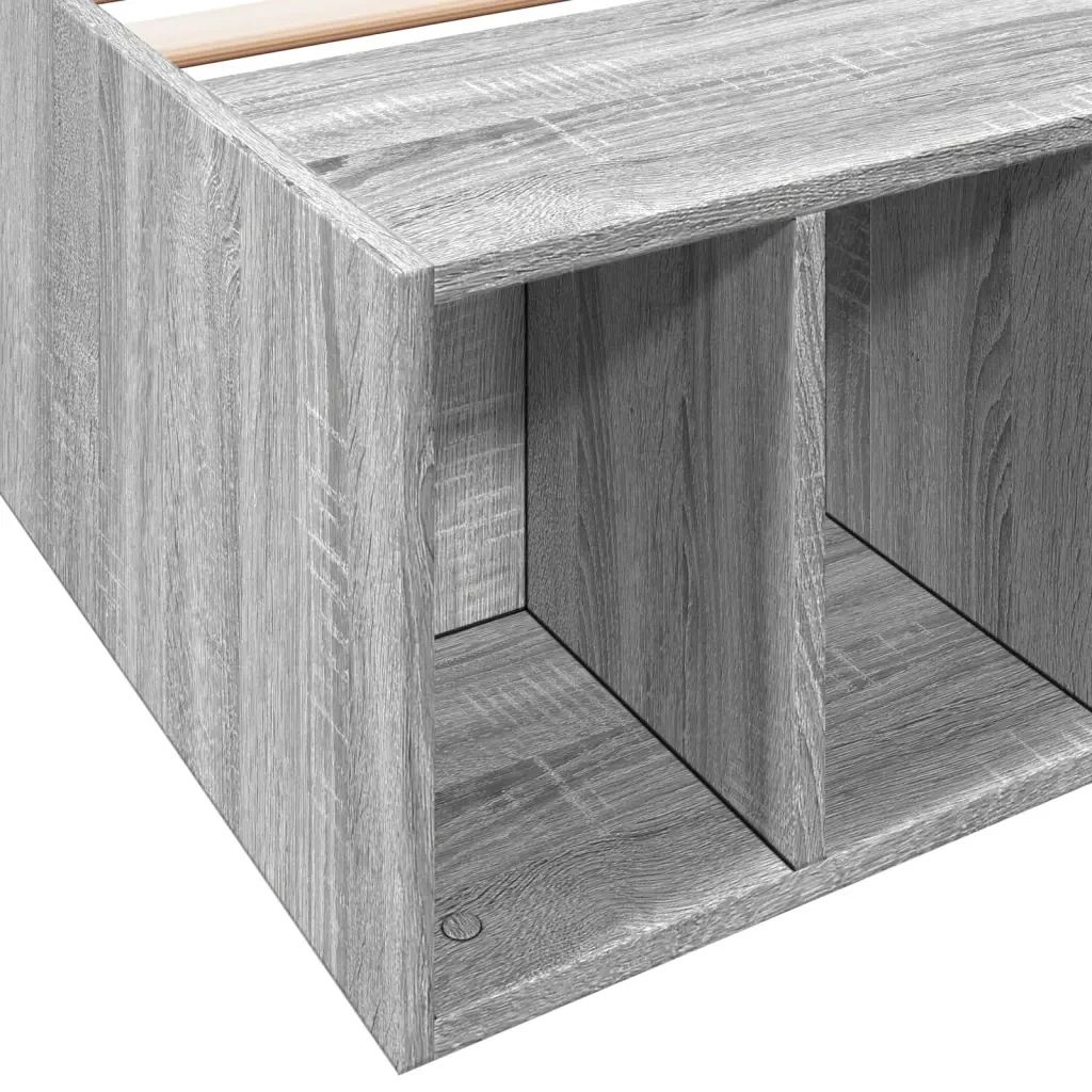 Letto singolo | Letto per adulti | Giroletto Grigio Sonoma 90x200 cm in Legno Multistrato - Image 7