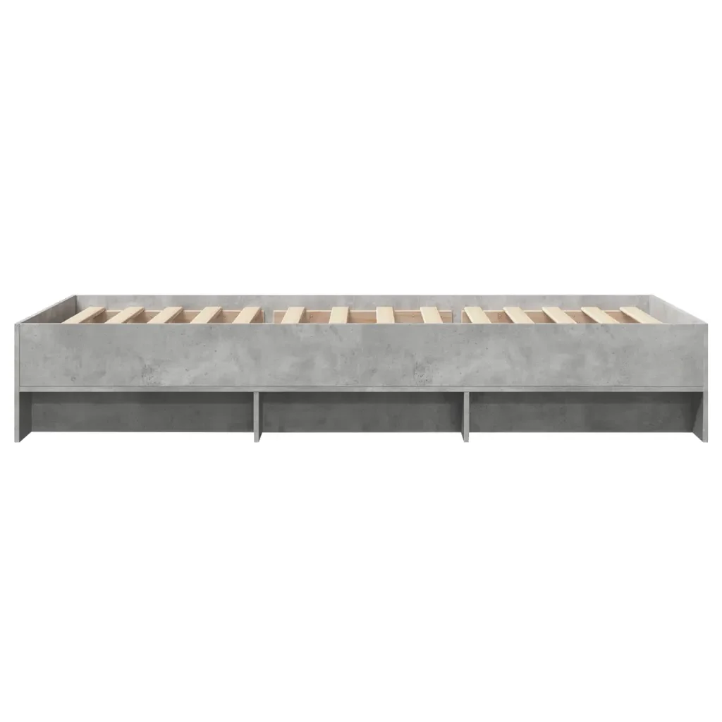 Letto singolo | Letto per adulti | Giroletto Grigio Sonoma 90x200 cm in Legno Multistrato - Image 6