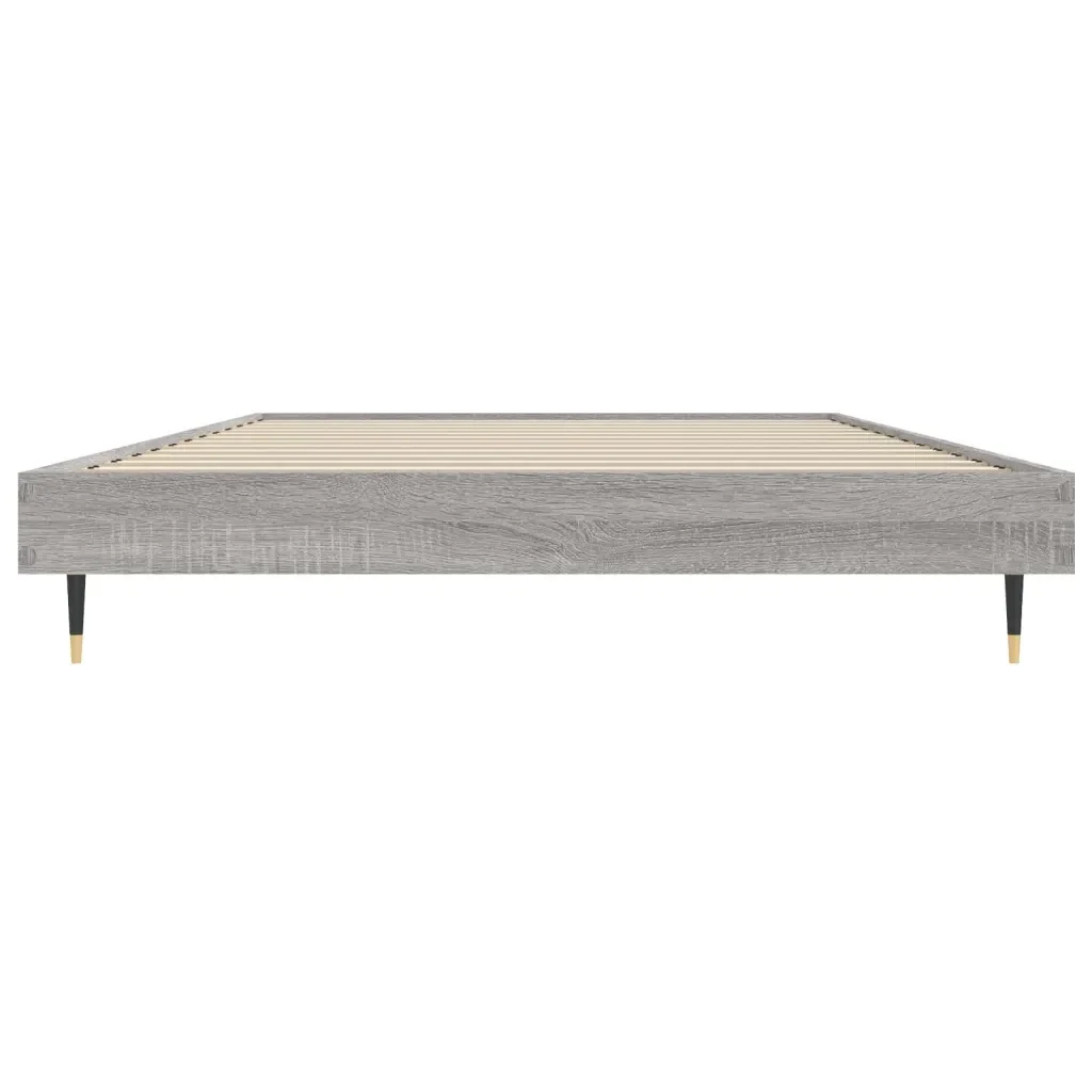 Letto singolo | Letto per adulti | Giroletto Grigio Sonoma 90x200 cm in Legno Multistrato - Image 6