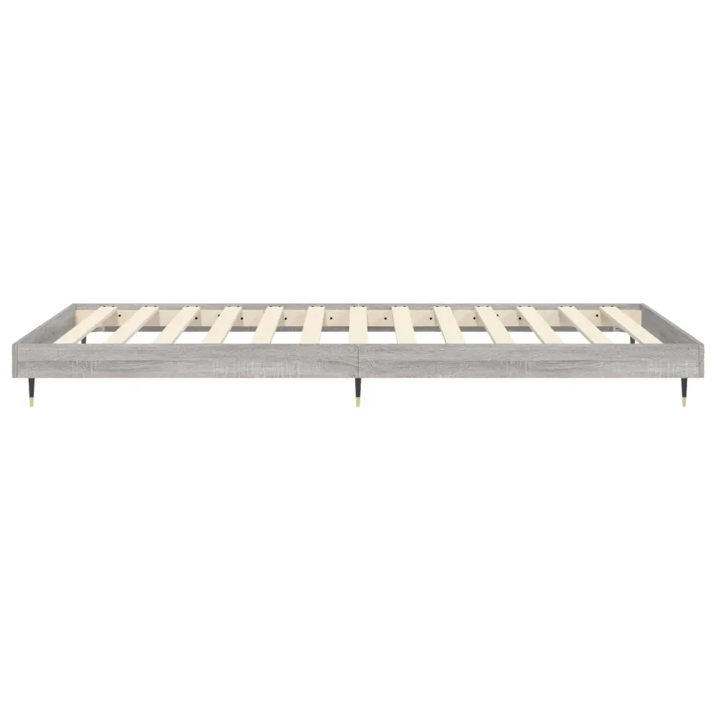 Letto singolo | Letto per adulti | Giroletto Grigio Sonoma 90x200 cm in Legno Multistrato - Image 7
