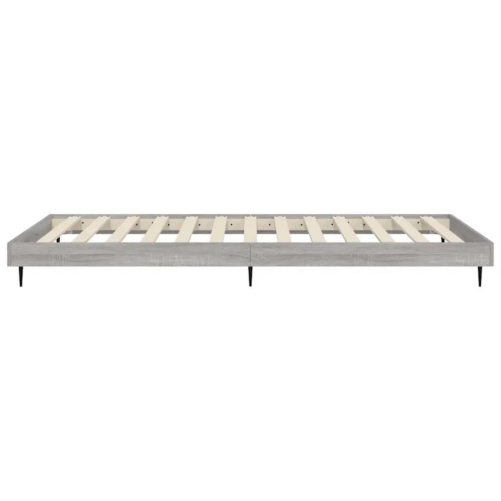 Letto singolo | Letto per adulti | Giroletto Grigio Sonoma 90x200 cm in Legno Multistrato - Image 7