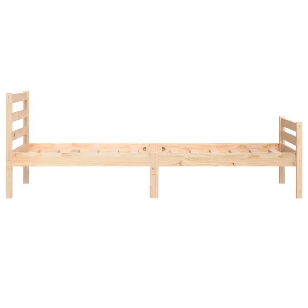Letto singolo | Letto per adulti | Giroletto in Legno Massello 100x200 cm - Image 6