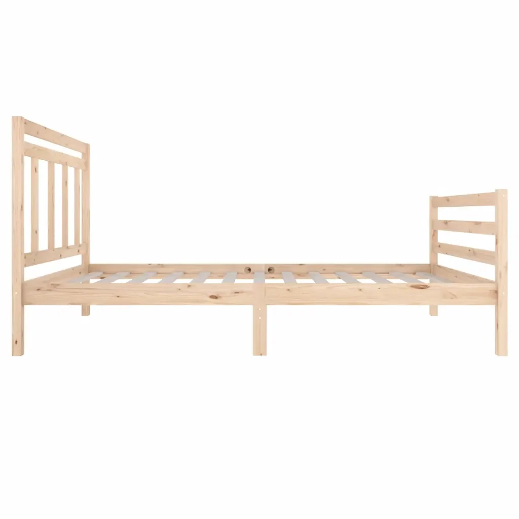 Letto singolo | Letto per adulti | Giroletto in Legno Massello 100x200 cm - Image 5