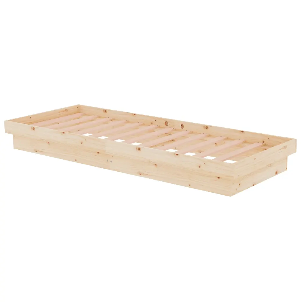 Letto singolo | Letto per adulti | Giroletto in Legno Massello 75x190 cm Small Single - Image 4