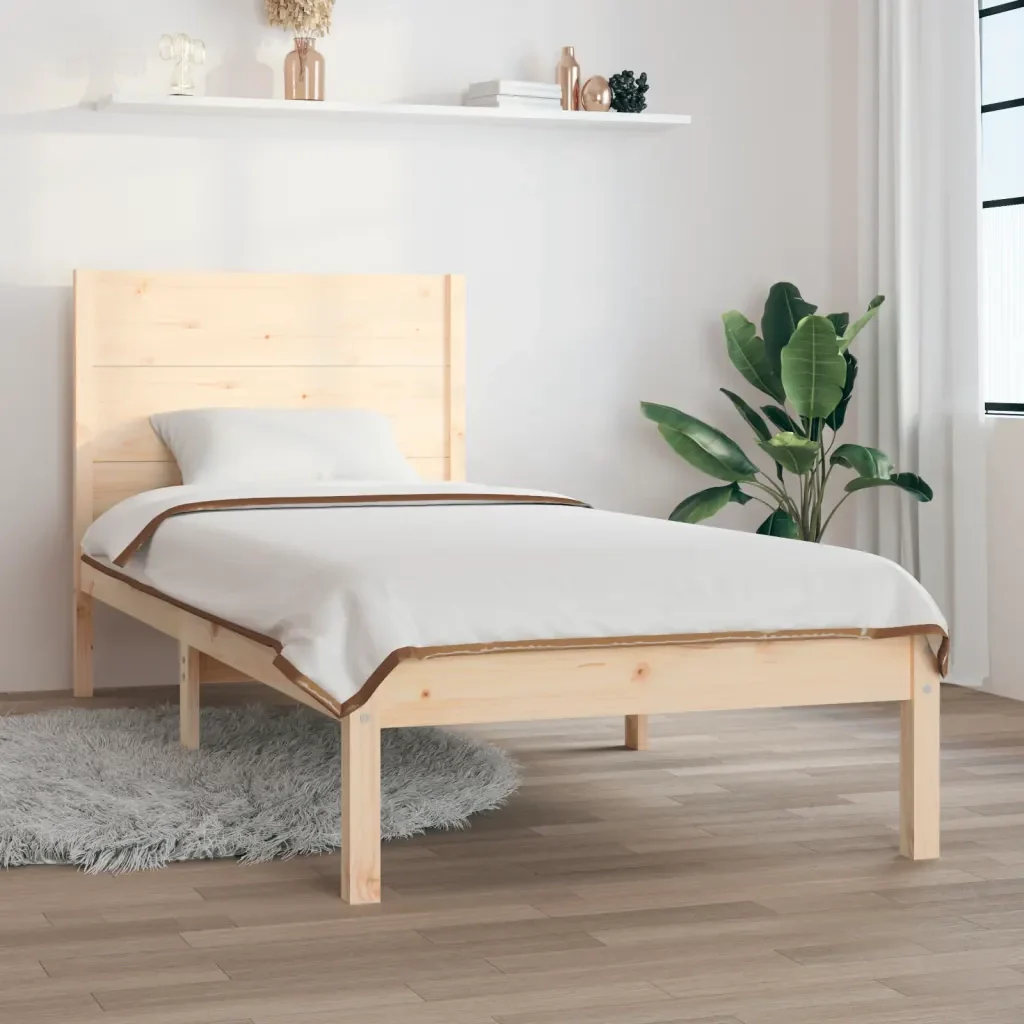 Letto singolo | Letto per adulti | Giroletto in Legno Massello 75x190 cm Small Single - Image 2