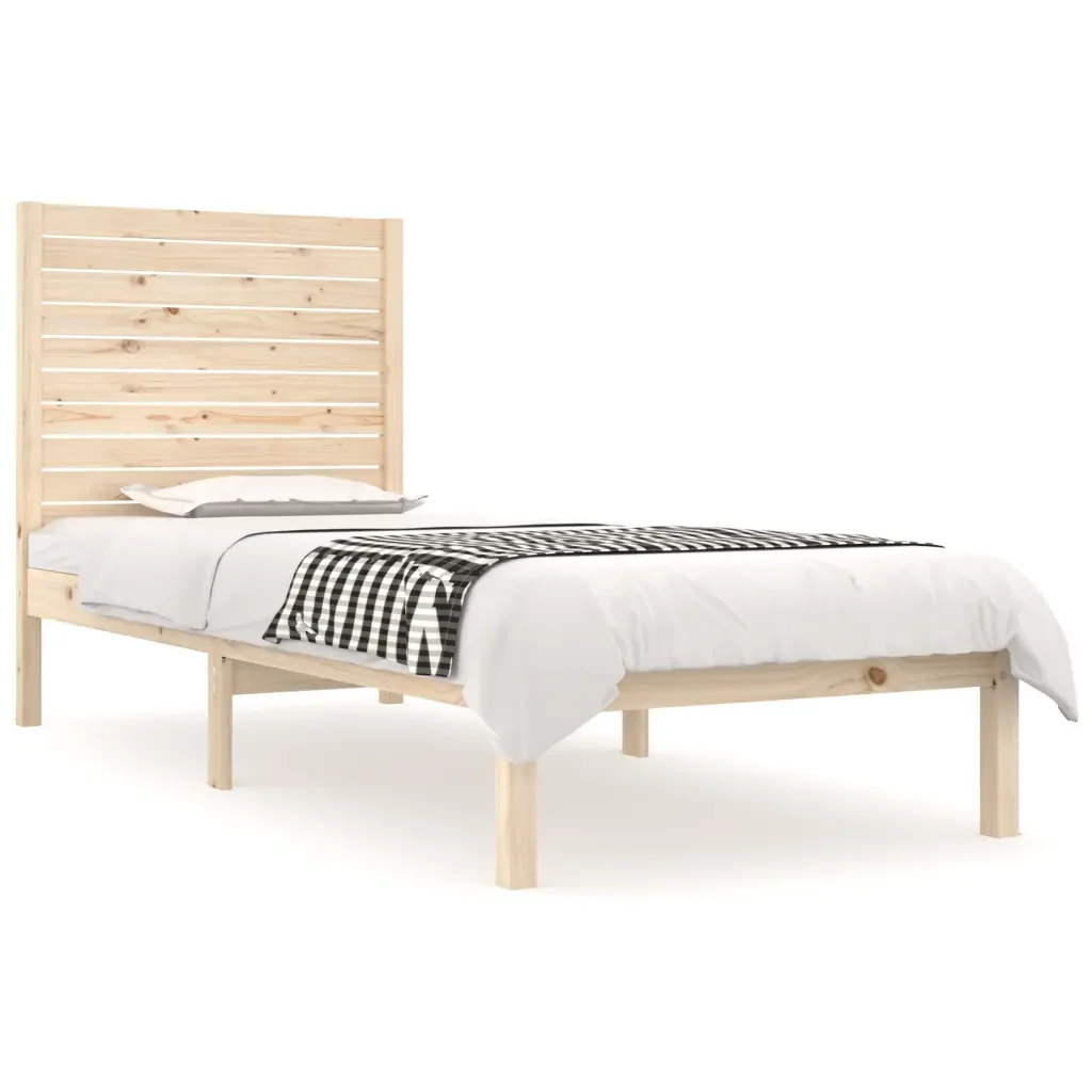Letto singolo | Letto per adulti | Giroletto in Legno Massello 75x190 cm Small Single