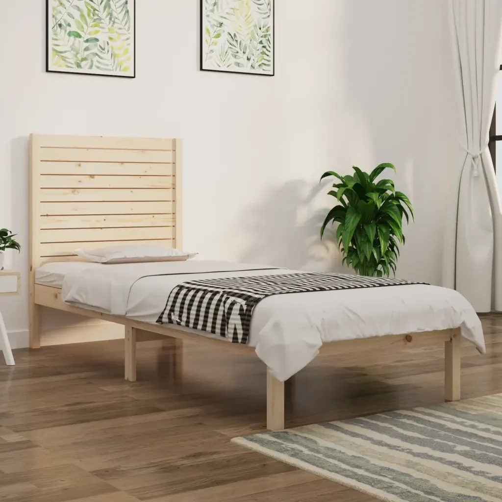 Letto singolo | Letto per adulti | Giroletto in Legno Massello 75x190 cm Small Single - Image 2