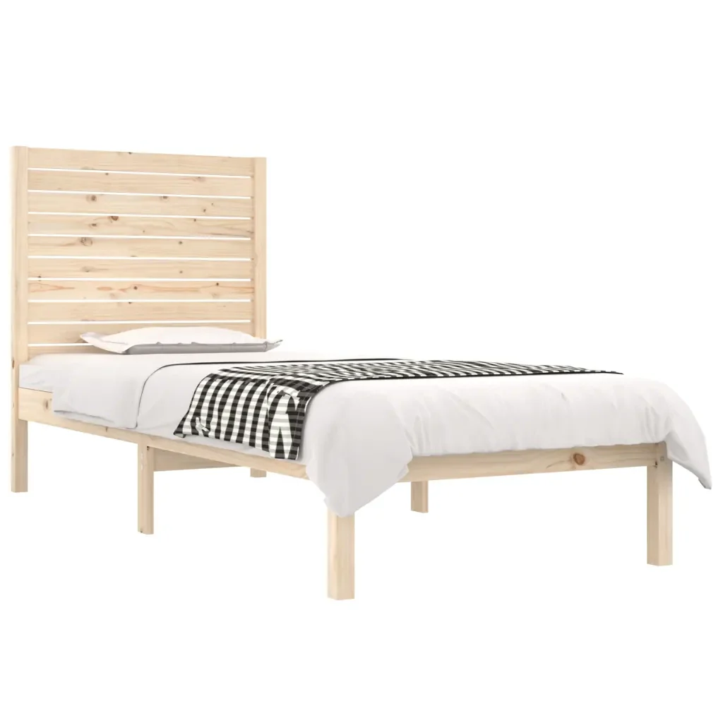 Letto singolo | Letto per adulti | Giroletto in Legno Massello 75x190 cm Small Single - Image 4